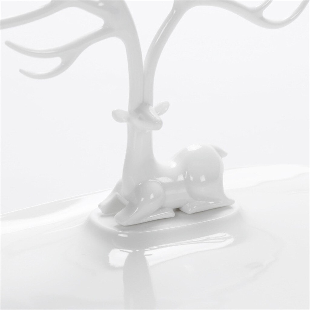 Porte-bijoux en forme de cerf | Collier de boucles d'oreille bague pendentif, Bracelet présentoir à bijoux, plateau de rangement d'arbre, coffret bijoux à compartiments