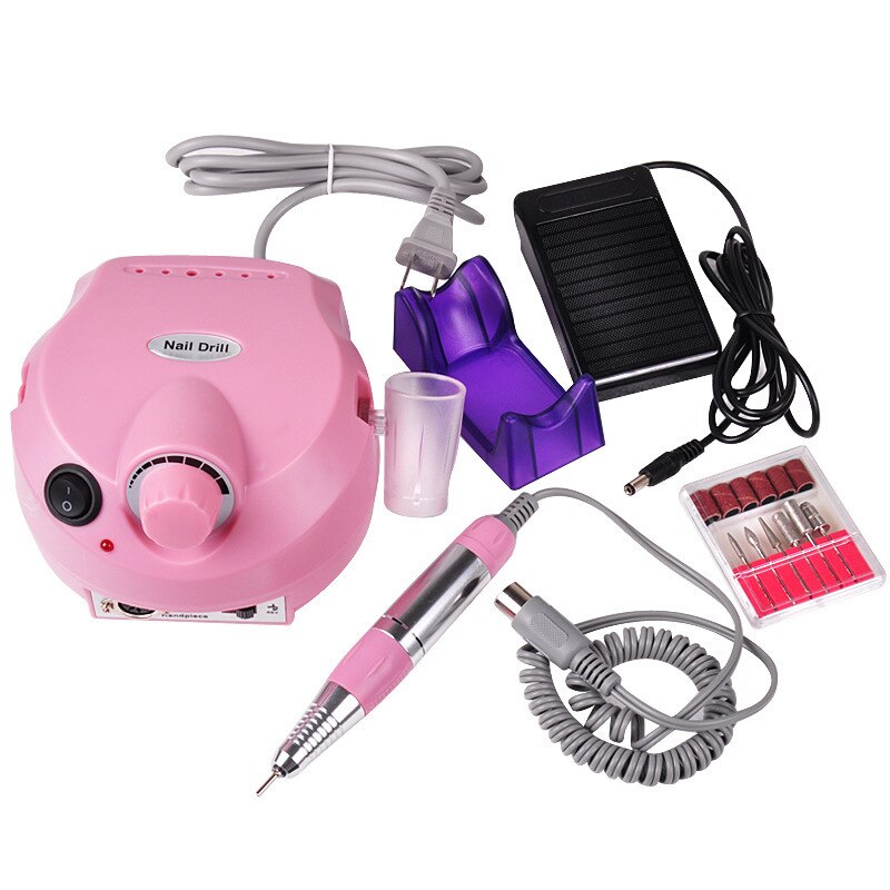 Máquina pulidora eléctrica para uñas, Kit de manicura con brocas de 35000RPM, 110V/220V, taladro acrílico para pedicura