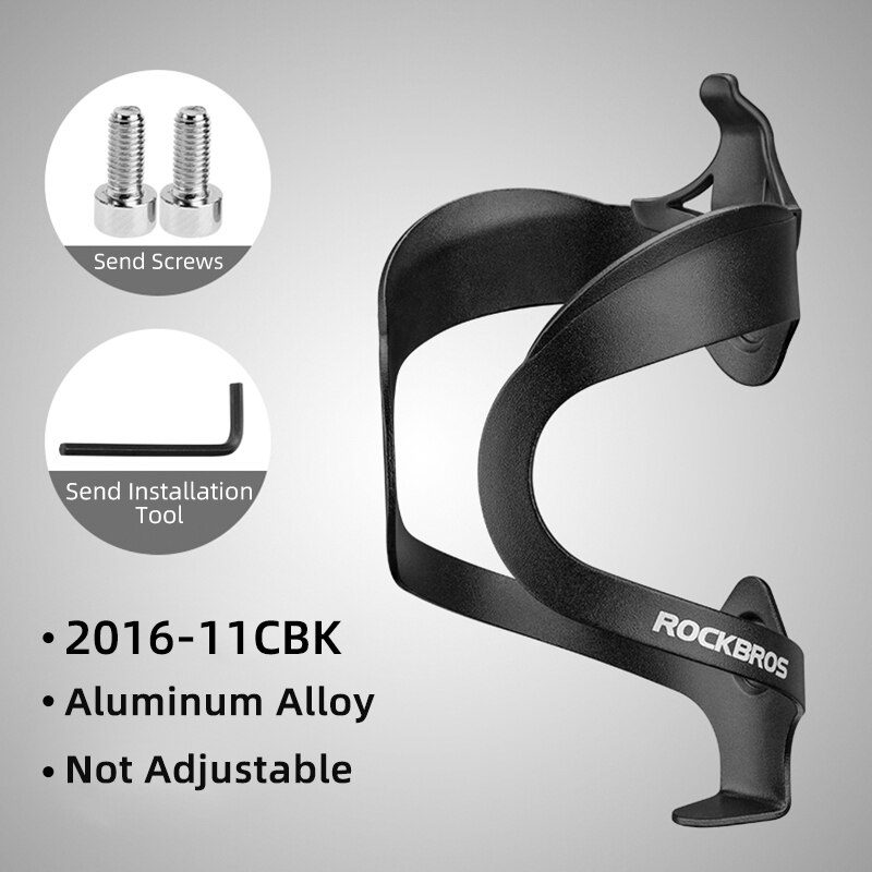 ROCKBROS Bicycle Water Bottle Holder Ultralight Aluminium Alloy Adjustable Bicycle Bottle Cage Cup Holder Bicycle Accessories: 2016-11CBK