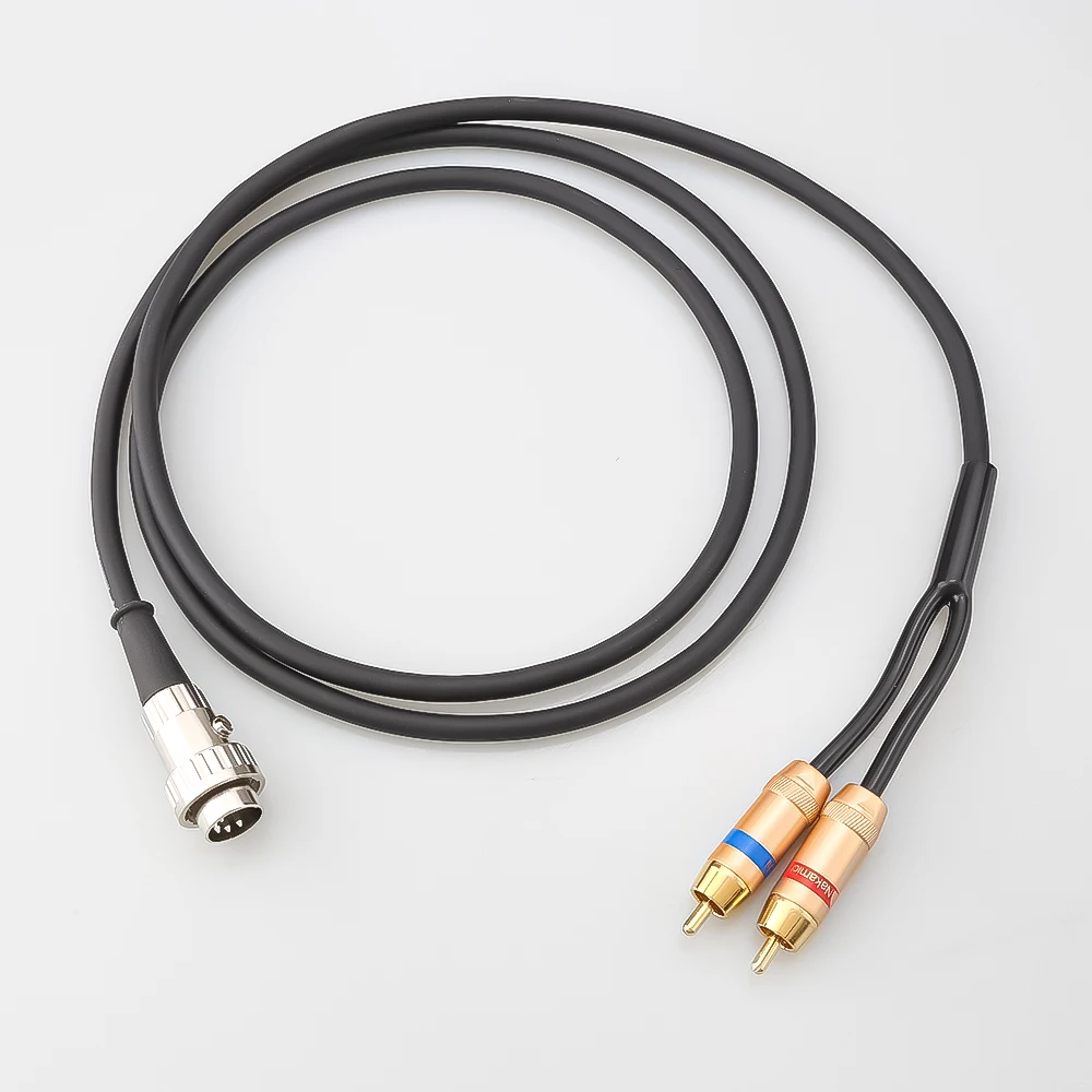 NAIM 5 Pin Din Twist Locking connector to Stereo RCA Phono Cable Stereo OFC Copper Pure Cable for BO, Naim, Quad Bang Olufsen