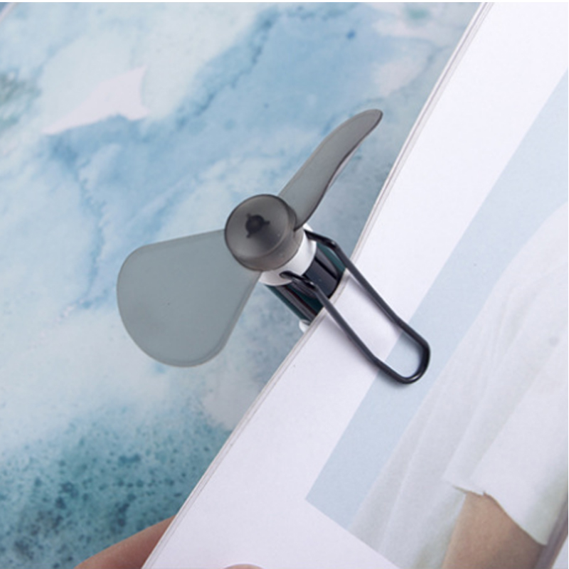 Metal ballpoint pen with mini fan as students Metal pen case PVC fan blade pen AAA * 1 battery