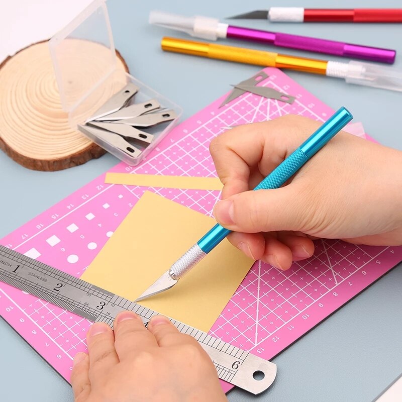 Carving Knife Set Carving Knife Tools Paper Cut Model Cutter Engraving Cutter With Knife Blades Cut Handicraft