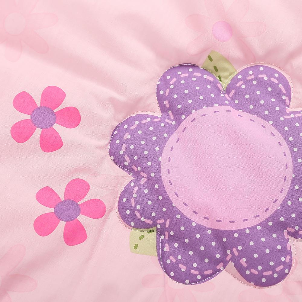 3 pièces violet 100% coton bébé pépinière literie lit bébé ensemble de literie bébé décor, drap housse, couette de berceau, volants de poussière