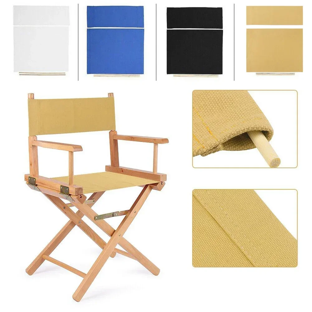 Kit de fundas de asiento de silla lavables, reemplazo de asiento de silla de Director, cubierta de lona con palo, accesorios para acampar al aire libre, pesca funda sillas jardín funda silla director fundas de asiento