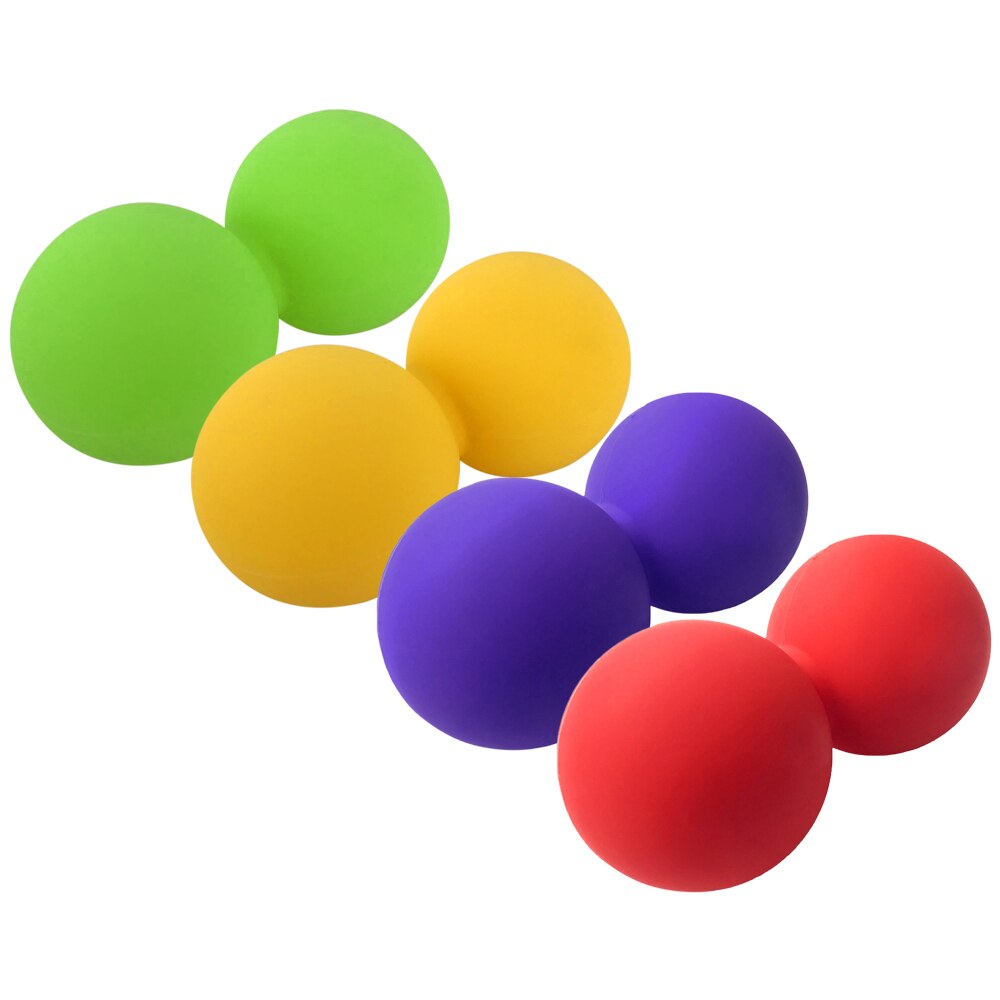 Peanut Massage Balls Double Lacrosse Ball Silicone Deep Tissue Massage Tool Muscle Reliefer Mobility Ball for Physical Therapy