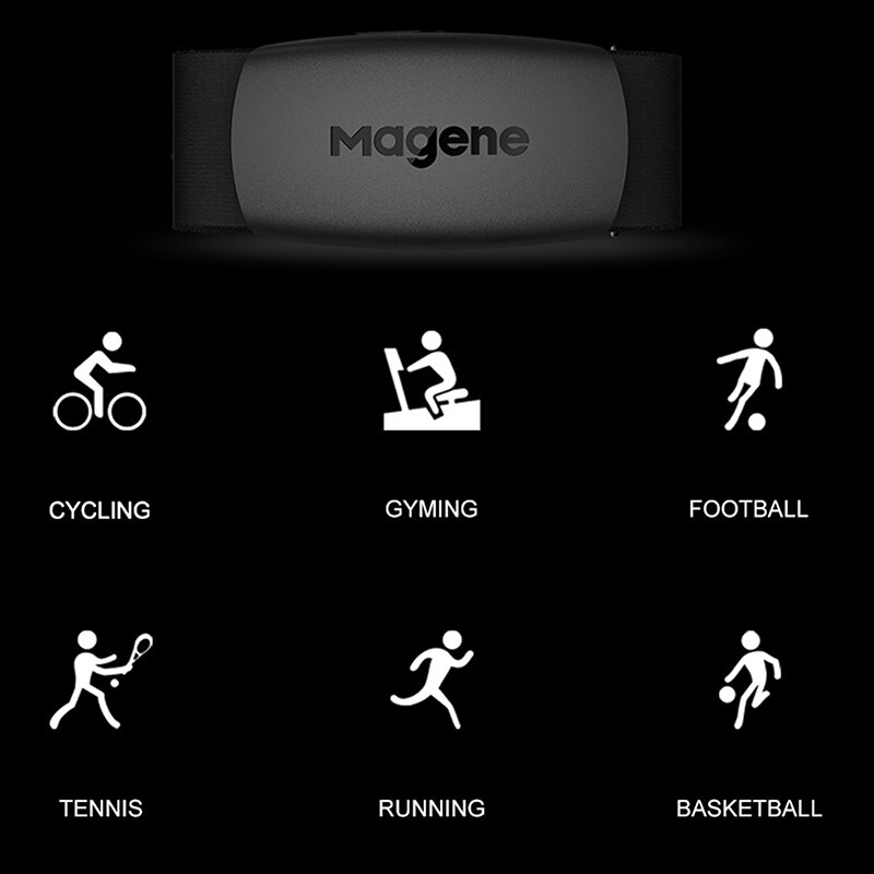 Magene H64 Hartslag Sensor Bluetooth Mier Upgrade H64 Hr Monitor Met Borstband Dual Mode Computer Bike Sport Band riem