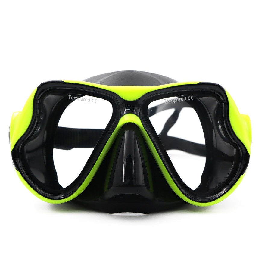 Ailloma dykningsbriller silikone anti-tåge svømningsmaske voksen hærdet glas linse sportsudstyr briller: Am708 grønne