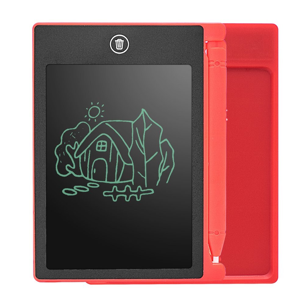 4.4 Inch LCD Writing Tablet Board Kids Writing Pad Drawing Painting Graphics Board Child Creativity Imagination: Red