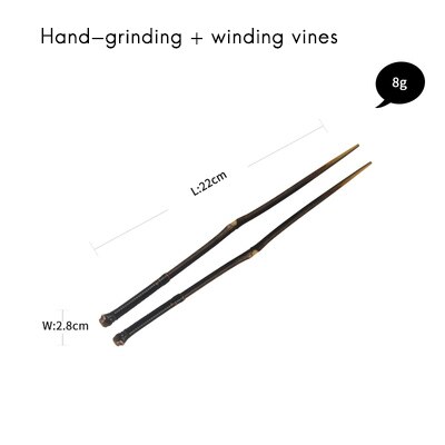 Palillos de madera Natural hechos a mano de estilo japonés para bebé, artículos para comer, palitos para picar con cuerda redondos, nueva venta, Japón/China: B