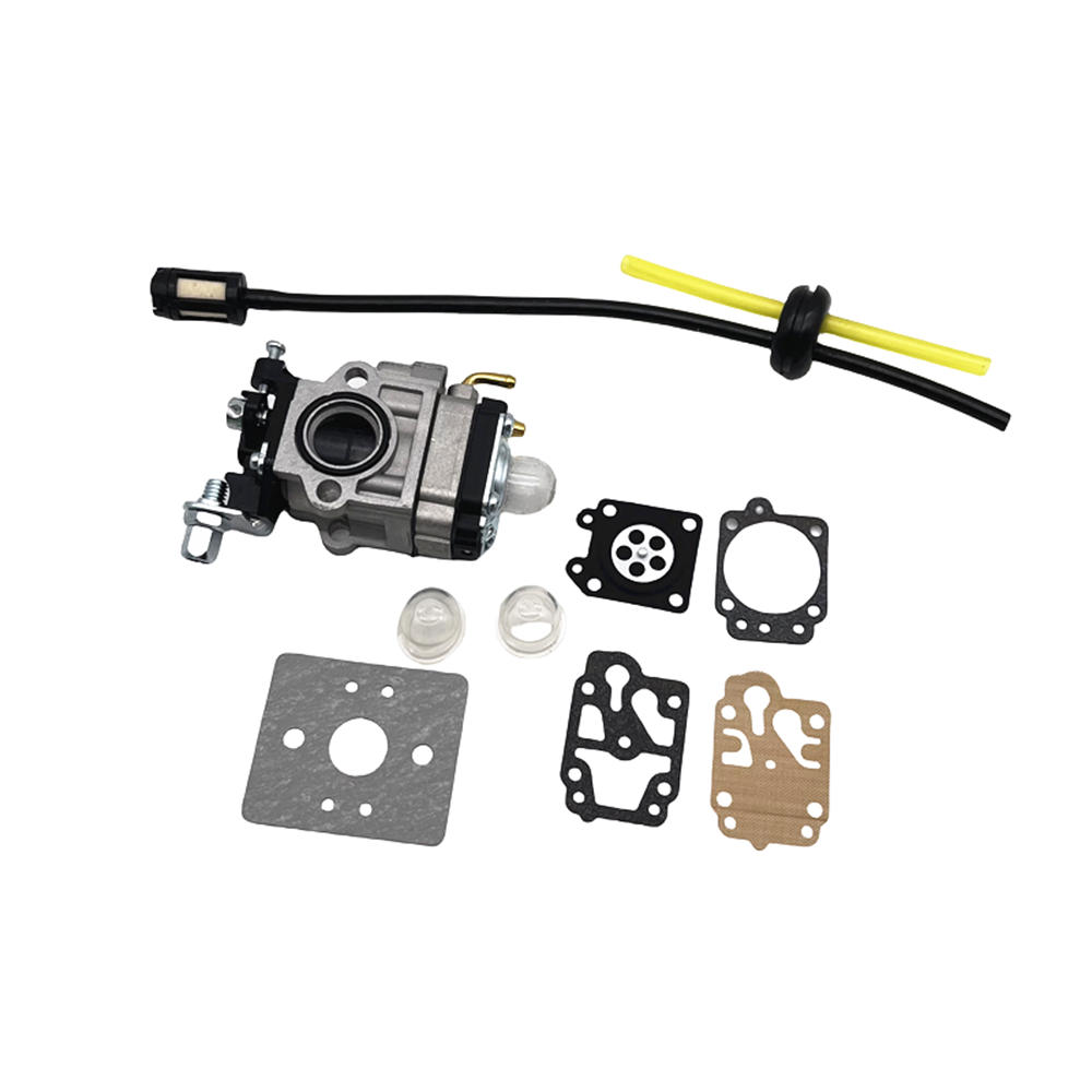 15 mm Vergaser-einstellen für Motorsense, 43 cc, 49 cc, 52 cc, Freischneider mit Dichtungsschlauch, Zündkerze, Benzinfilter für Motor- 40–5 44–5