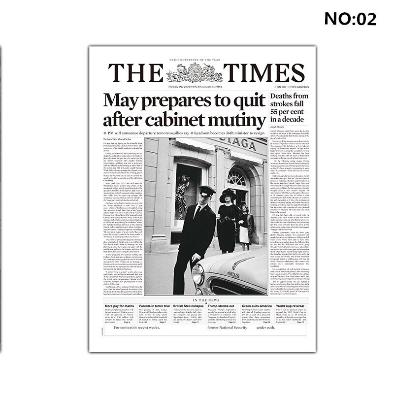 1Pcs Retro Engels Krant Oude Krant Bloem Inpakpapier Foto Props Cosmetische Bakken Voedsel Schieten Decoratie Artikelen: NO 02