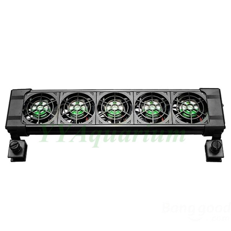 Boyu  fs605#  ultra stille koelers voor aquariums,  dc 12v koelventilatoren met verstelbare montage voor aquariumvijvers, marine , 5 ventilatoren
