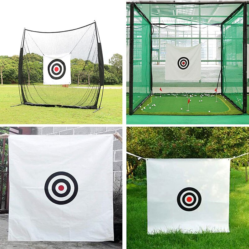 Golf Net Raken Kooi Praktijk Driving Netto Indooroutdoor Hoge Impact Dubbele Back Stop Doek Met Target Training Ball Return Netto