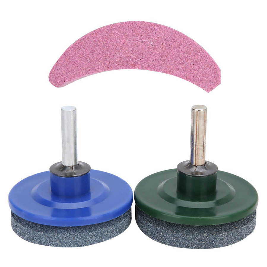 3Pcs Universal Lawn Mower Blade Sharpener Trimmer Blade Sharpener Grinding Sharpening Stone Tool Garden Accessory