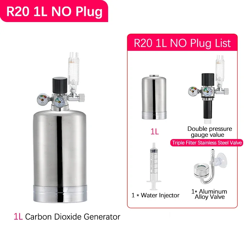 DIY Kooldioxide Reactor Kit Aquarium Fish Tank CO2 Generator RVS Cilinder Generator Systeem voor Aquatische Plant Vis: Roze
