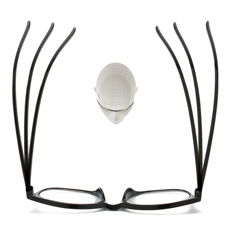 Anti-blue Light Progressive Multifocal Reading Glasses Women&Men Classic Oversize Frame Presbyopic Glasses With +1.0to+4.0