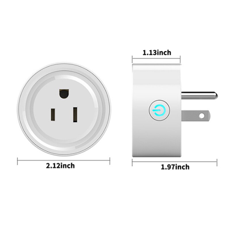 Smart us plug wifi-udtag fungerer med alexa, google home, med fjernbetjenings timerfunktion, ce&fcc&rohs certificeret ,3 pack