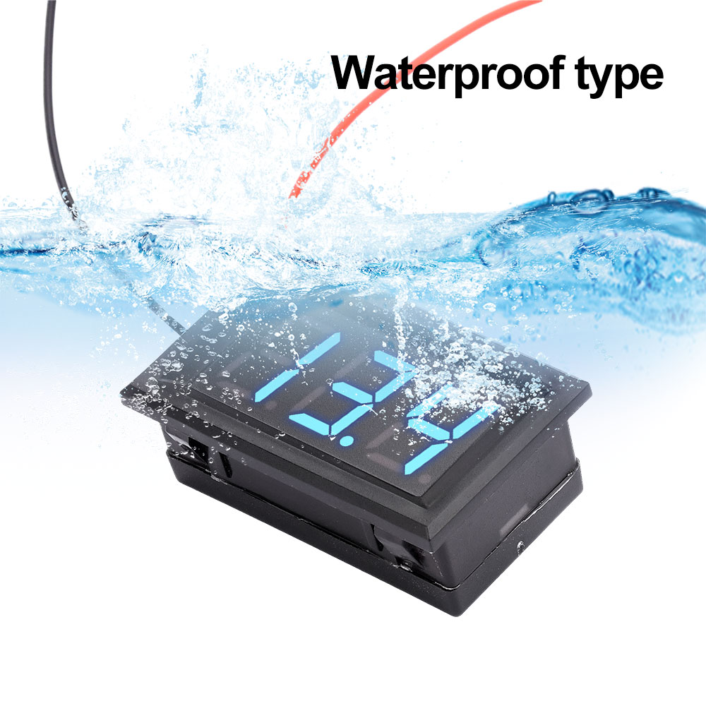 0.56 "Waterdichte Digitale Voltmeter DC 4.5 V-30 V LED Digitale Voltmeter Voltage Panel Meter Voor 6 V 12 V Elektromobiele Motor Auto