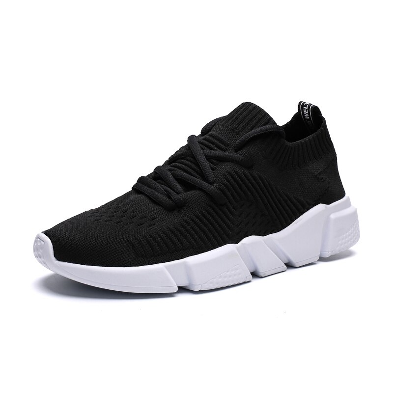 summer tennis Shoes Men Fitness Trainers Zapatillas Sports Shoes Male Comfortable Outdoor jogging Sneakers: Black / 6.5