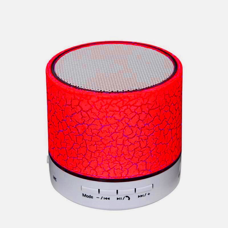 Kleurrijke Led Bluetooth Speaker Mini Draagbare Draadloze Kaart Bluetooth Speaker Big Crack Mobiele Computer Notebook Subwoofer: Rood