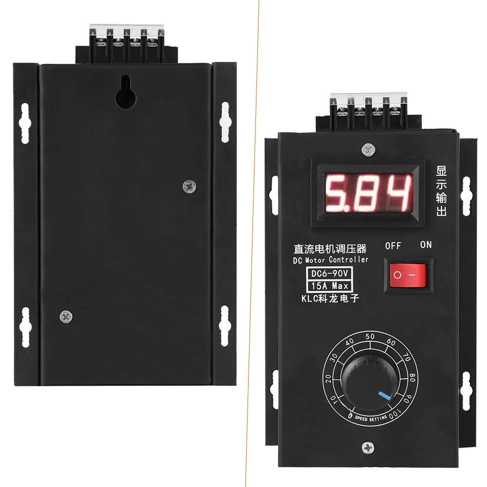Universal DC Motor Speed Controller Pressure Regulating DC 6-90V 15A 0.01-1000W 16KHz PWM Variable Generator Kit w/ LED Display