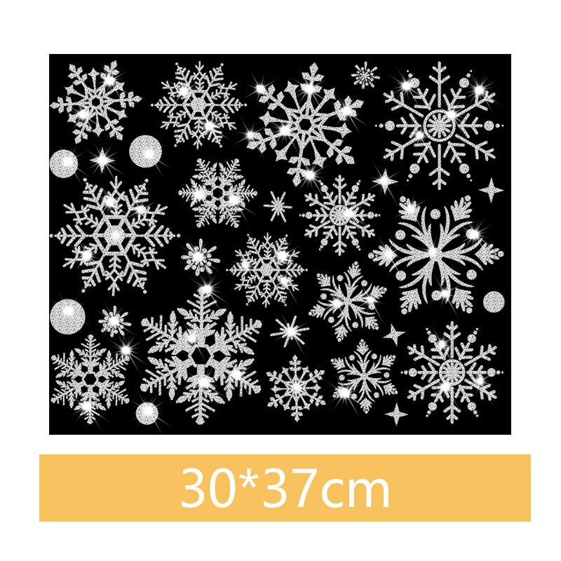 Snowflake Electrostatic Sticker Window Kids Room Christmas Wall Stickers Home Decal Decoration Year Wallpaper Showcase Decor: 07