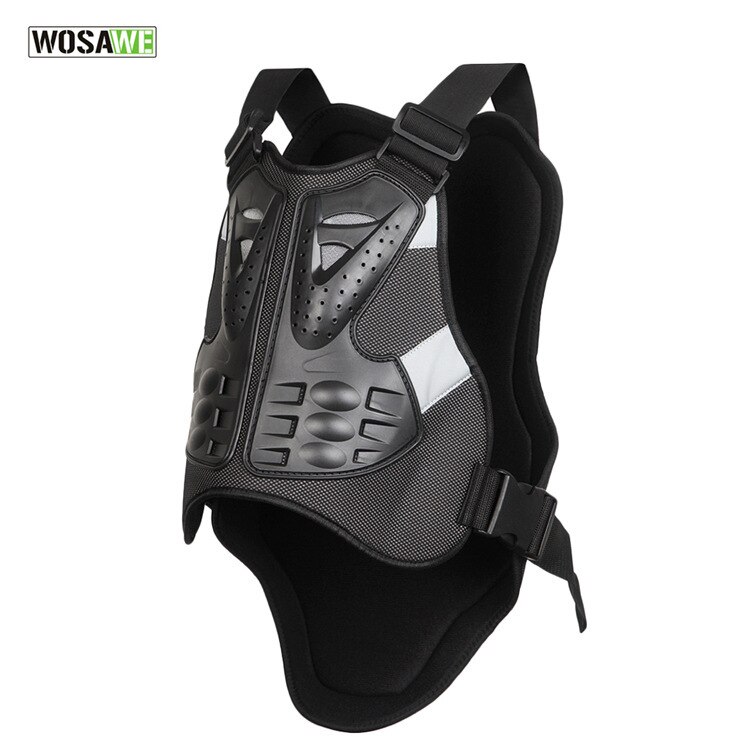 Black Motorcycle Vest Back Support Guard Men Protector Free size