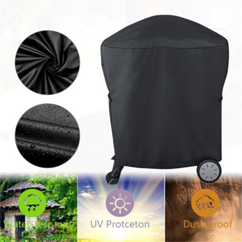 Polyester Stof Bbq Grill Cover Waterdichte Bbq Rolling Winkelwagen Grill Covers Voor Weber Q1000 Q2000 Serie