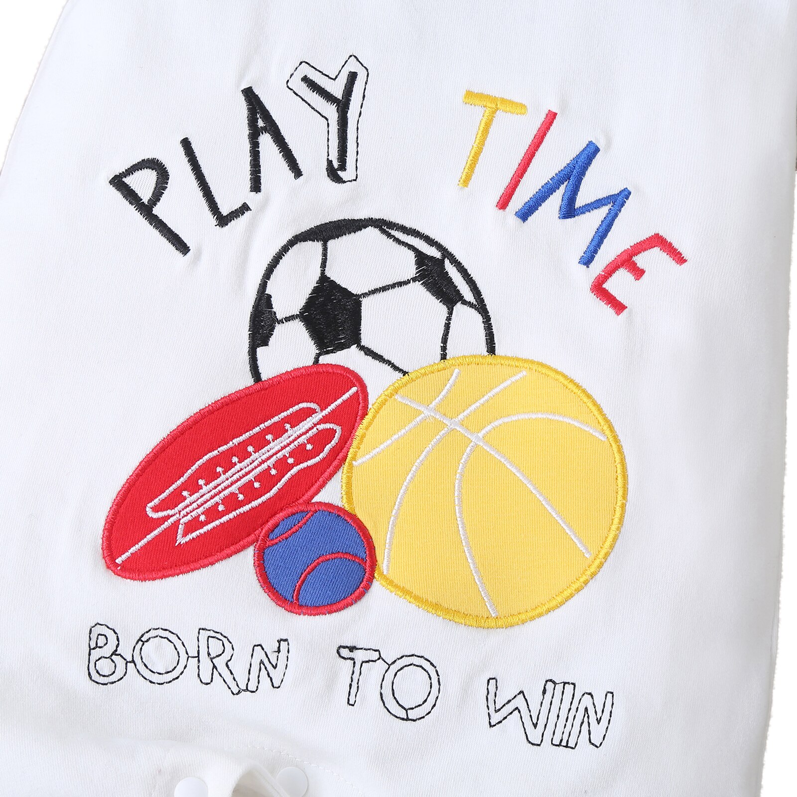 Peuter Baby Boy \ U2019s Romper Cartoon Bal Brief Printing Korte Mouw Casual Jumpsuit Zomer Kraag Korte Bodysuit
