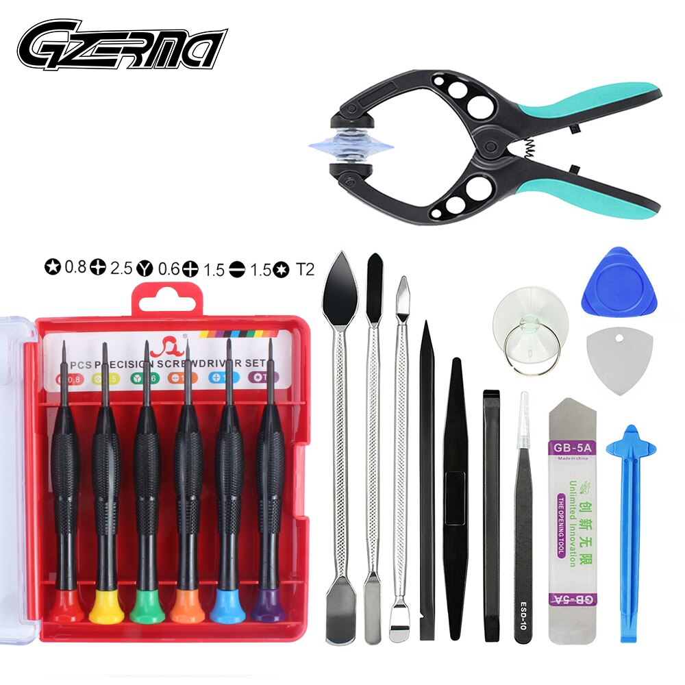 19 Pieces Electronics Opening Pry Repair Tools Kit with 6pcs Screwdriver Kit for iPhone Cell Phones Laptops Tablets