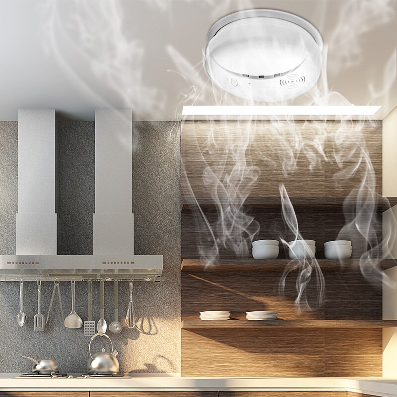 Wireless 433mhz Smog Detector Photoelectric Smoke Fire Sensor for Wireless Home Security WIFI GSM Alarm System