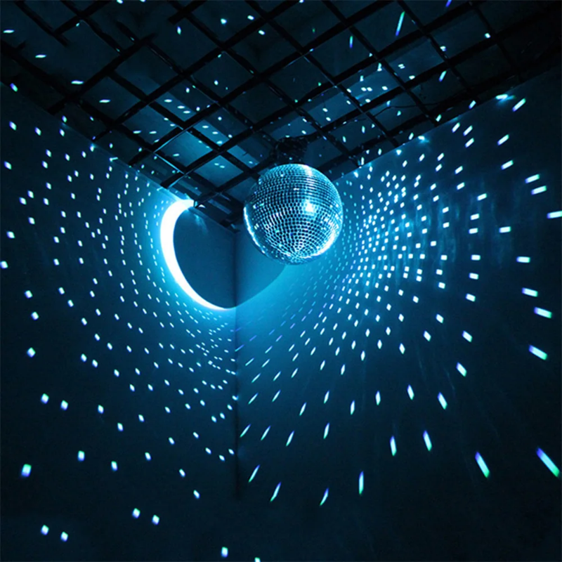 Bola de espejo de discoteca 2024, bola brillante para , luz de escenario, bola de cristal giratoria, luces Retro reflectantes KTV DJ, decoración navideña para el hogar