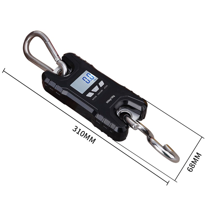 1 Mini échelle de crochet d'échelle de grue numérique 500kg/100g échelle de petite taille échelle portative échelle multifonctionnelle