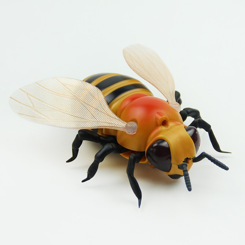[Funny] Trick toys Remote control animal LED light IR RC insects bee honeybee electronic pet robot model Prank toy joke toy