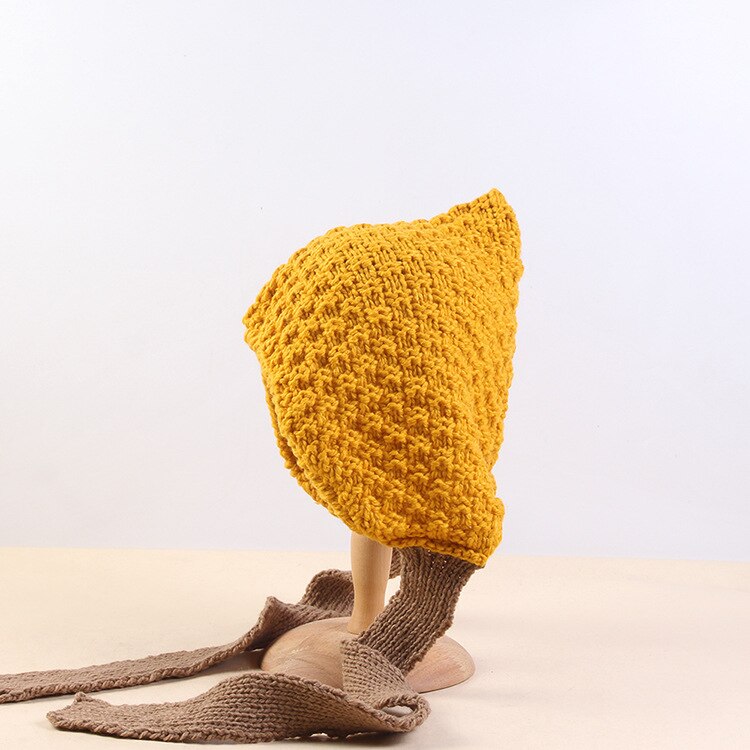 Lvren 001 vinter dame & #39 ;s uformelt strikket lue øreklaff jente dame tykk varm bomber lue caps med hale