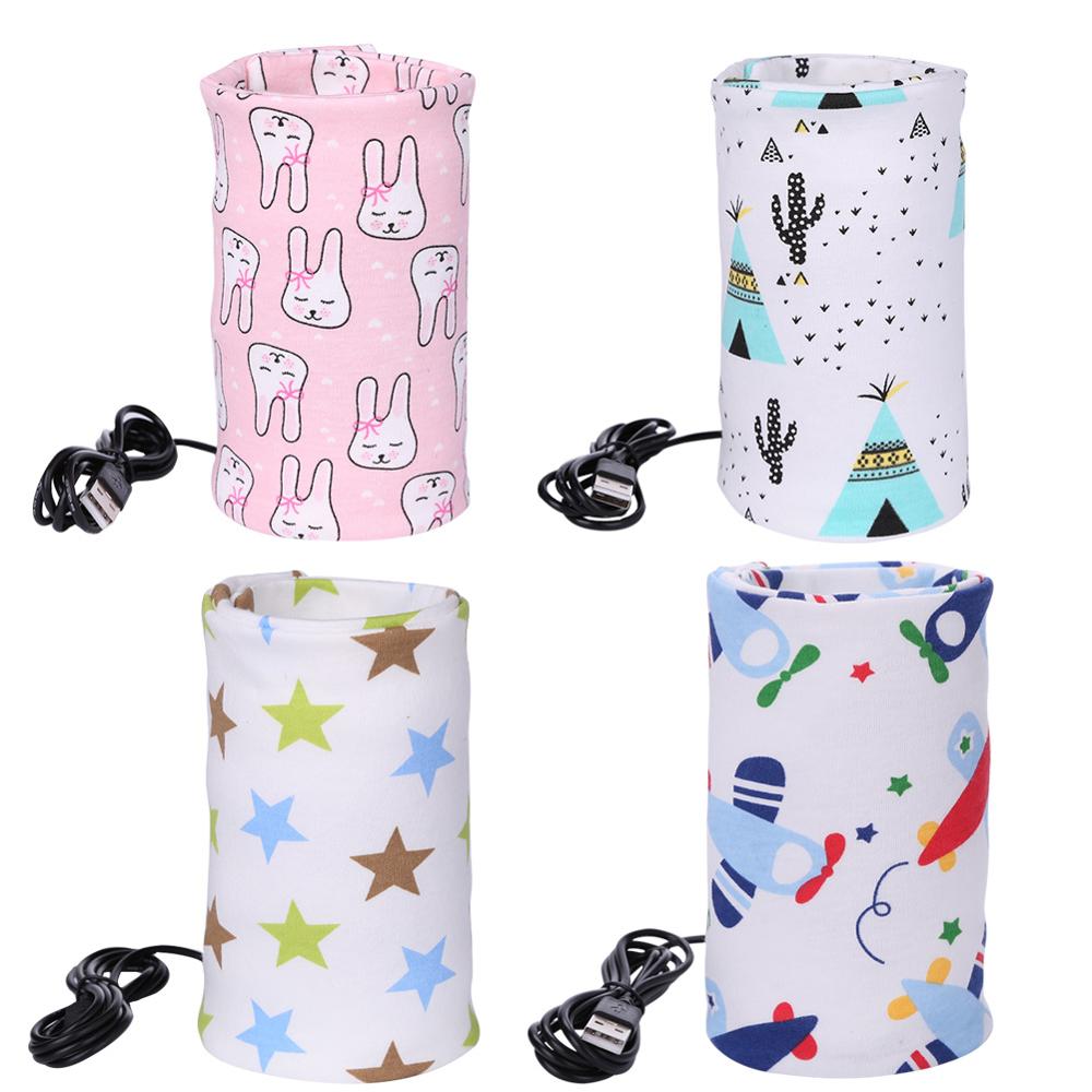 Baby Usb Flessenwarmer Draagbare Outdoor Baby Melk Voeden Verpleging Fles Verwarmd Cover Geïsoleerde Tas Reizen Melk Thermostaat