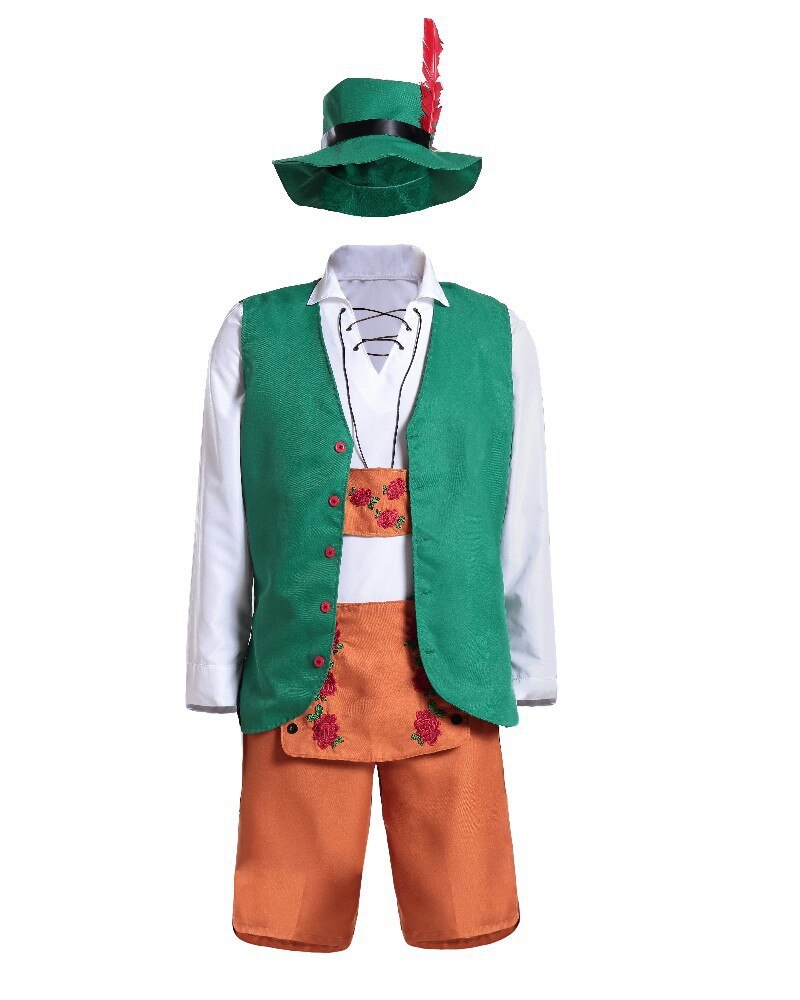 Couples Women Man Bavaria Oktoberfest Costume Beer Girl Maid Green Lederhosen Dirndl Facny Dress