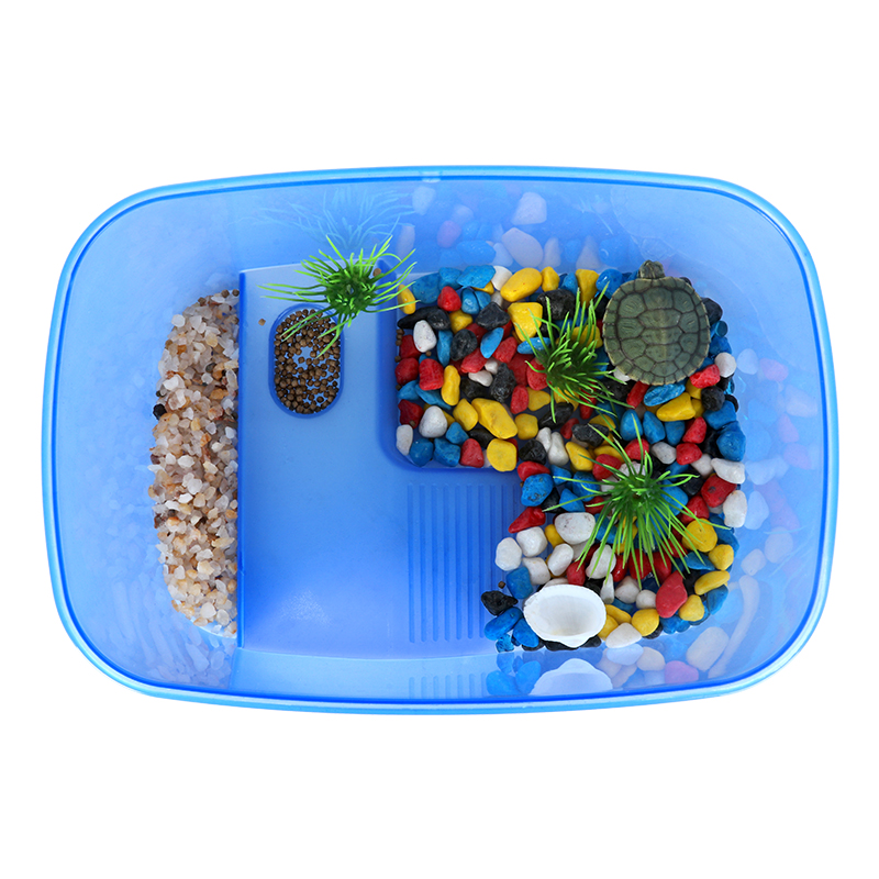 Turtle Pot with Drying Table Brazilian Turtle Large Small Fish Pot Villa Home Plastic Turtle Pot Landscape Turtle Pot