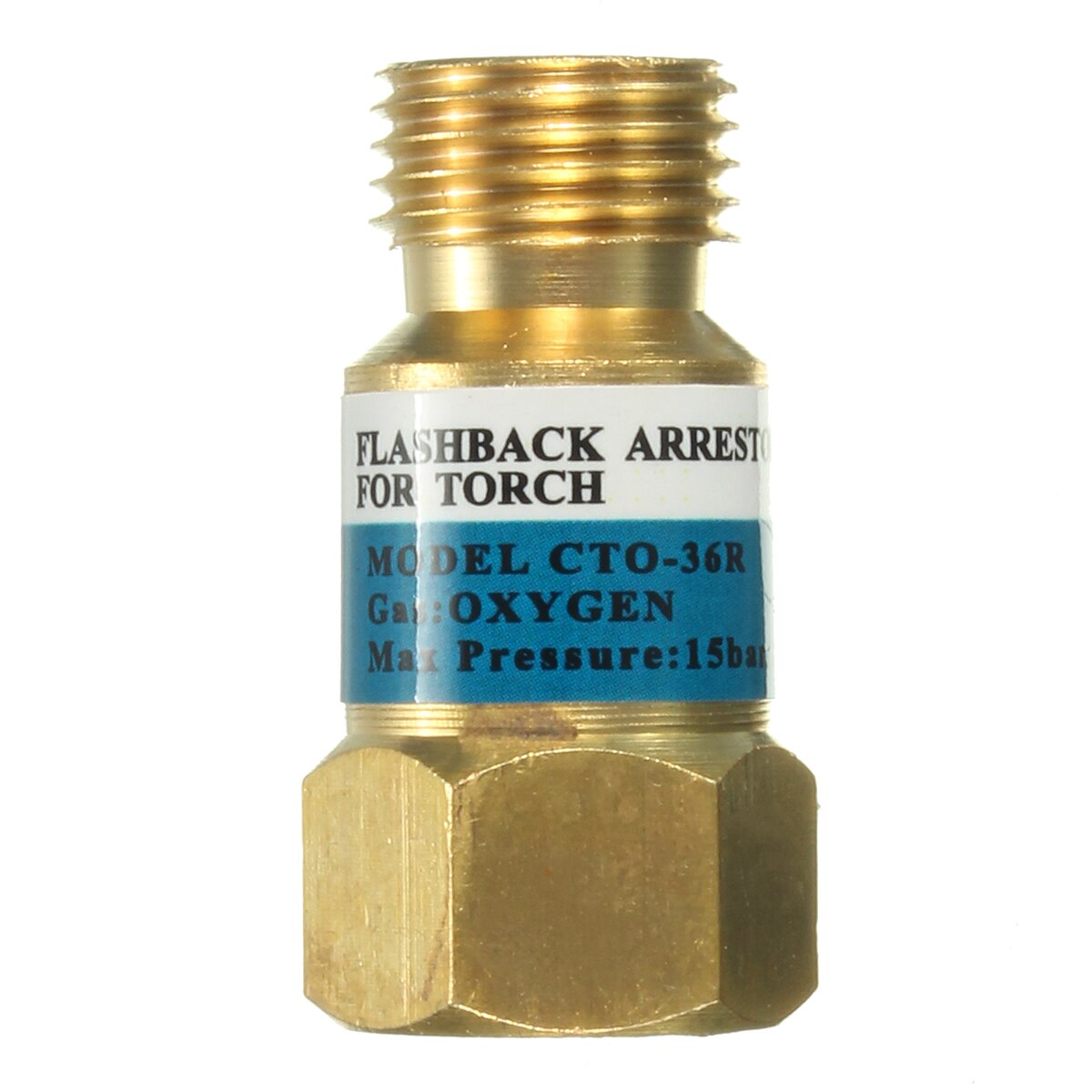 Oxygen & Acetylene Tank Check Valve Brass Set Adapter Torch End Welding Cutting use with Flashback Arrestor