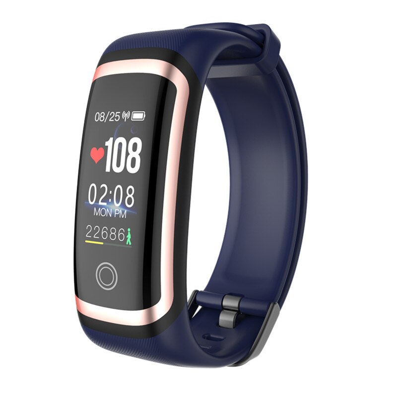 LONGET M4 Activity Tracker Smart Watch Women Waterproof Smartwatch Women Heart Rate Monitor Fitness Tracker smart bracelet Men: gold blue