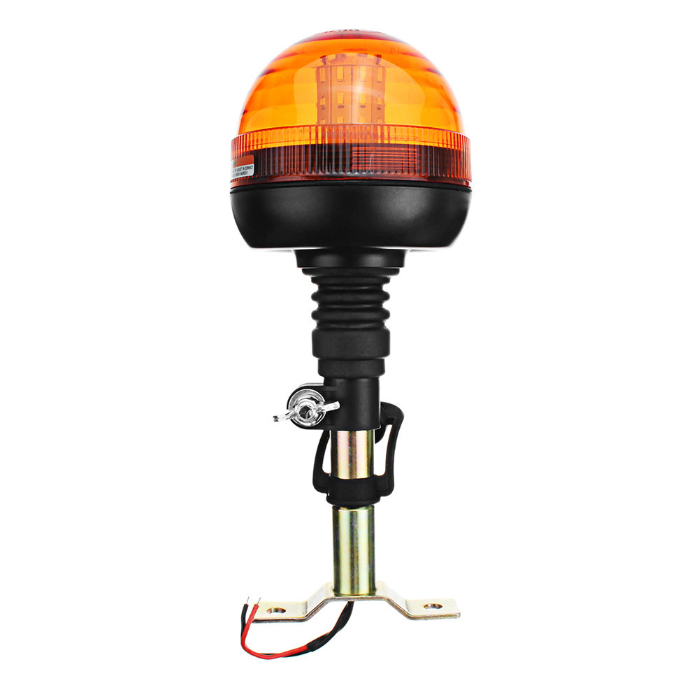 Metal Rotating Flashing Beacon Mount Warning Light Bracket Flexible Stem DIN Pole Tractor Mounting Light