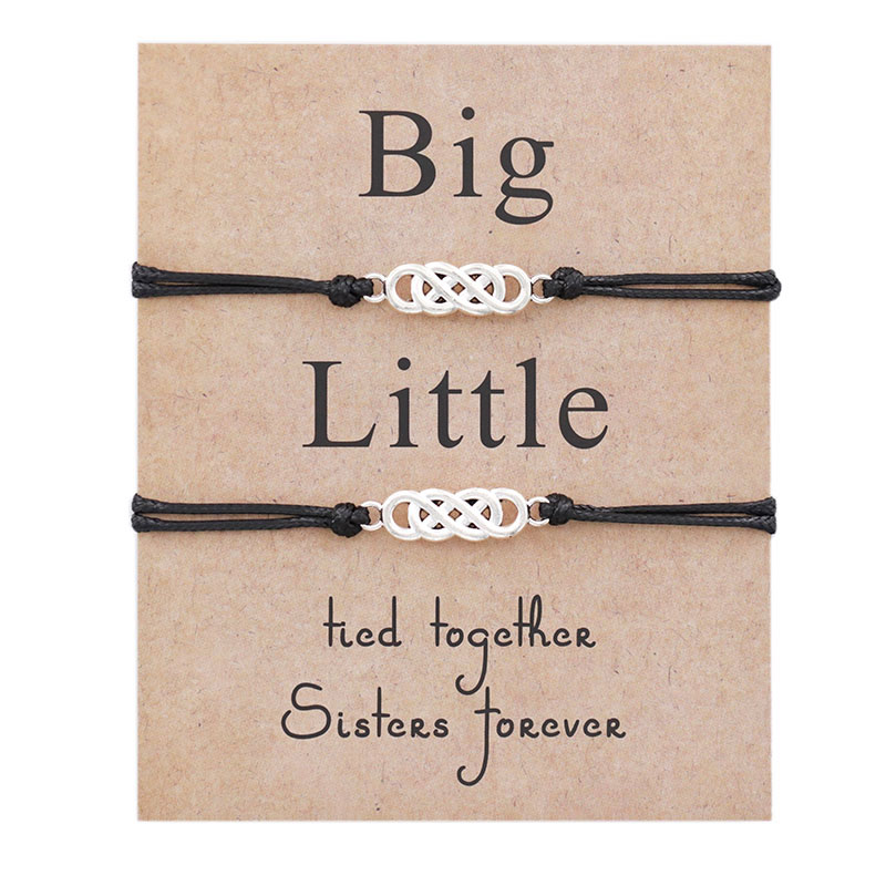 2 stuks/set twist big little sorority wish armband beste vriend infinity armband voor soul sister armband vriendschap