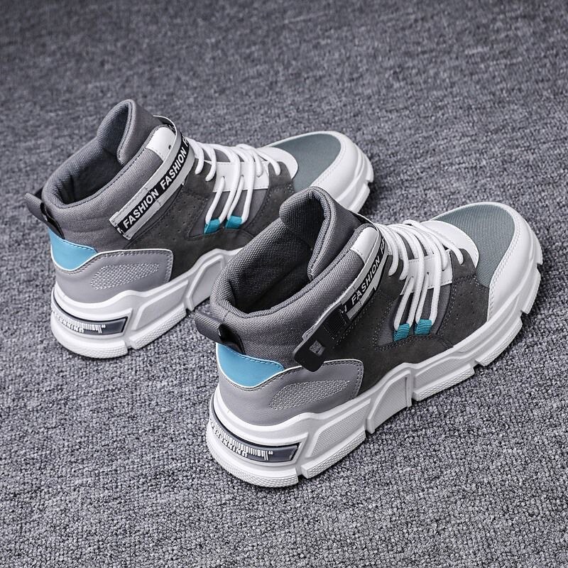 Chaussures de skateboard montantes pour hommes, – Grandado
