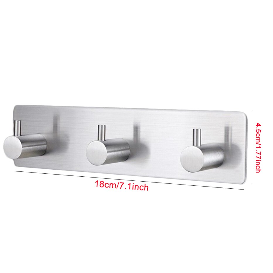 Rvs Kapstok Zware Roestvrij Opslag Hanger Kicthen Badkamer Accessoires Opknoping Haken Zelfklevende Rack: 3