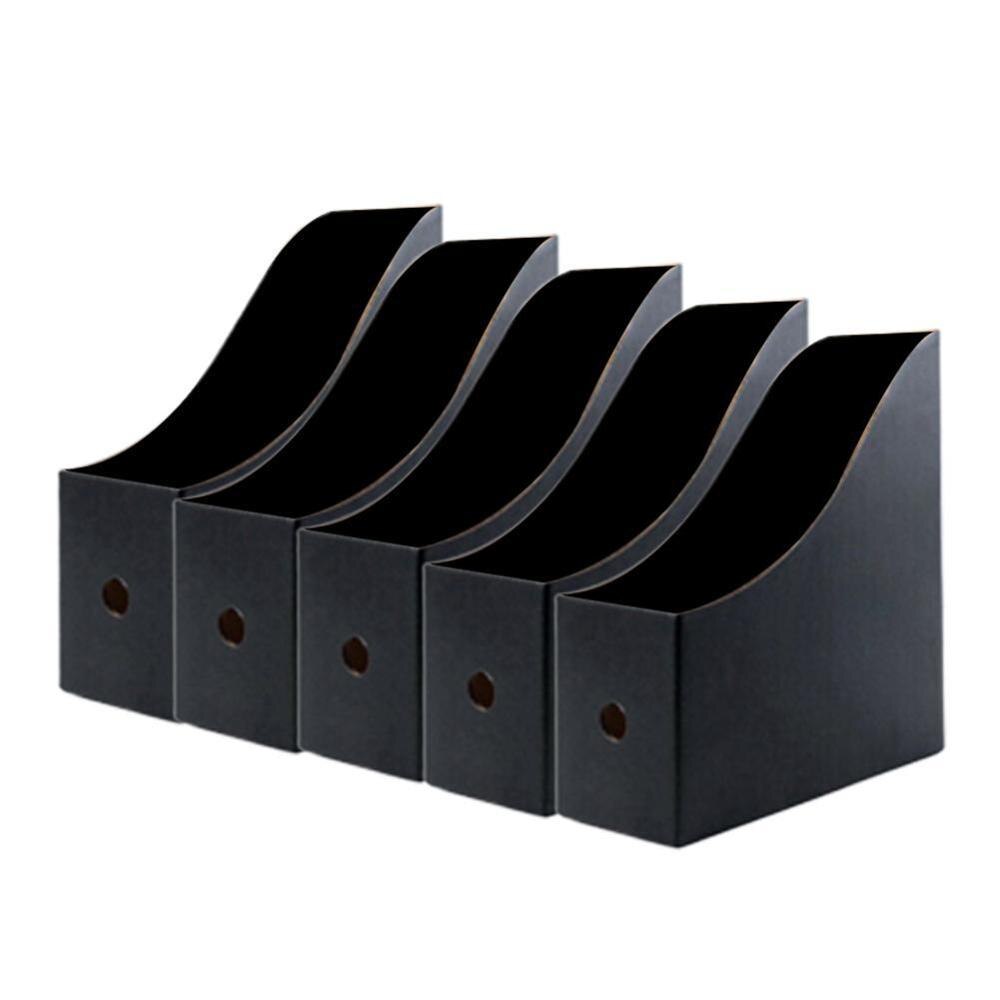 5Pcs/Set Magazine School Storage Box Pencil Office Paperwork Organiser Stationery Rack File Desk Holder Simple Paper P4J1