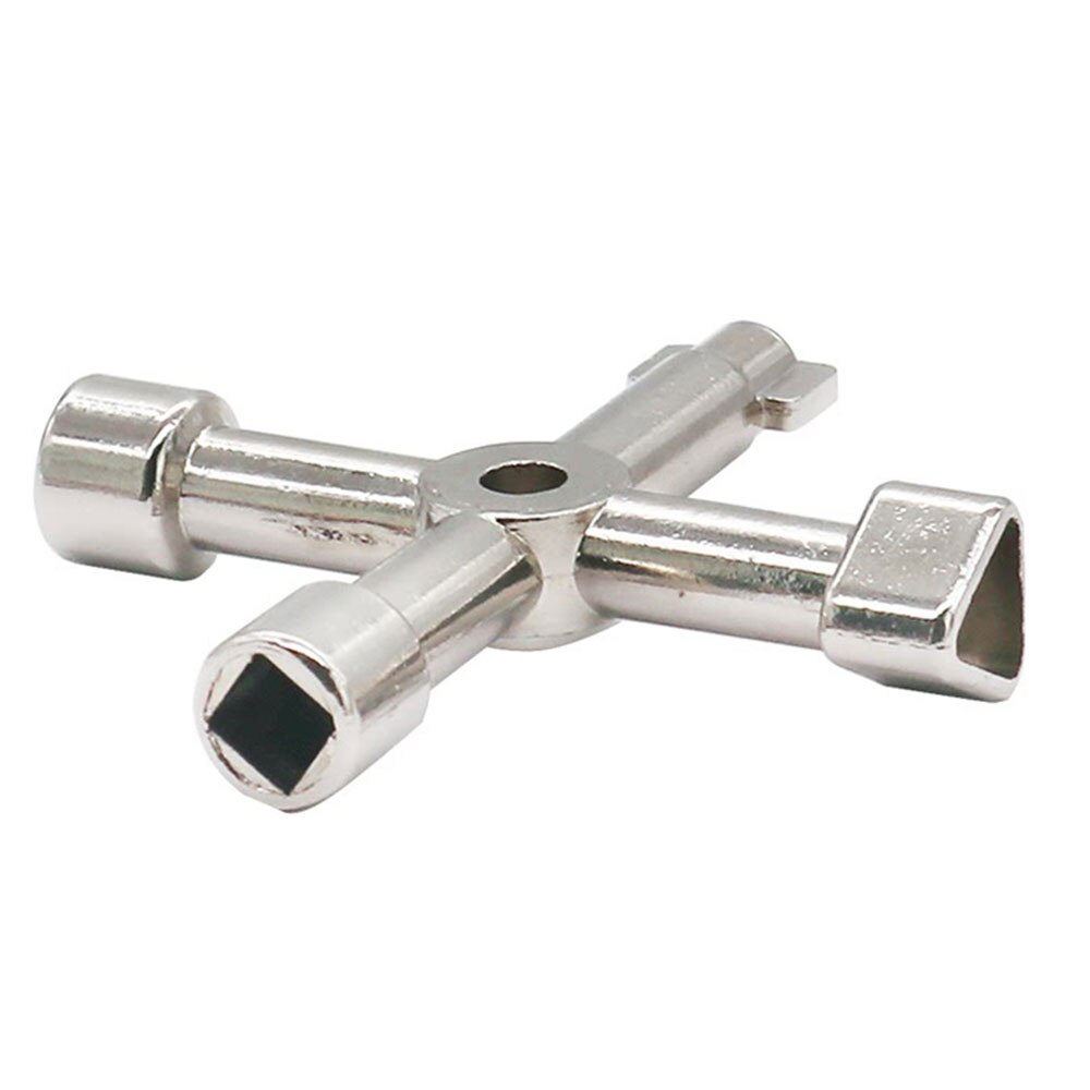 Multifonction 4 voies clé triangulaire clé universelle plombier clés triangulaires pour gaz compteur électrique radiateur purger armoire