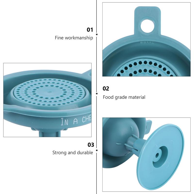 1Pc Foldable Mini Funnel Liquid Separator Kitchen Oil Separate Funnel