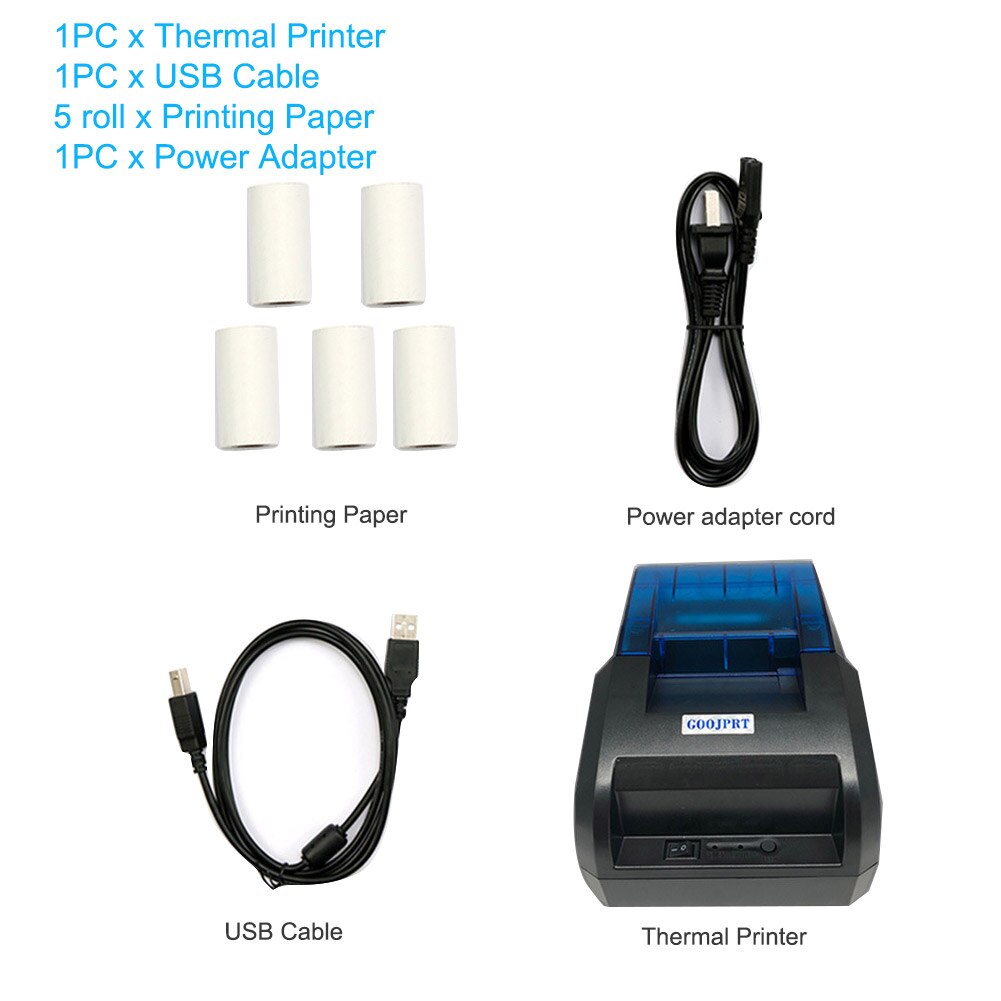 Supermarket Barcode Label Restaurant Wireless Bluetooth POS Receipt USB Payment Ticket Mini Portable Thermal Printer High Speed