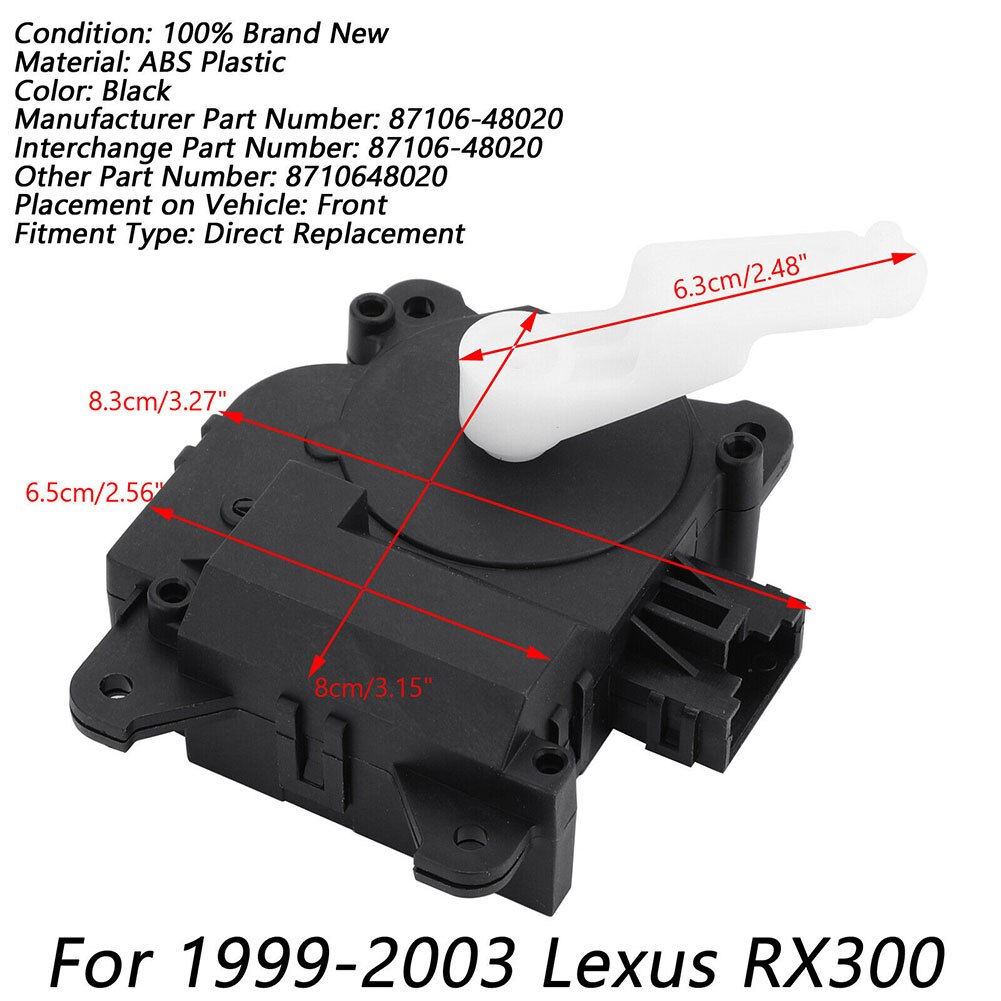 87106 48020 bil klimaanlæg udskiftningsdel sub assy sort let installation auto klimastyring mix servo til lexus  rx300