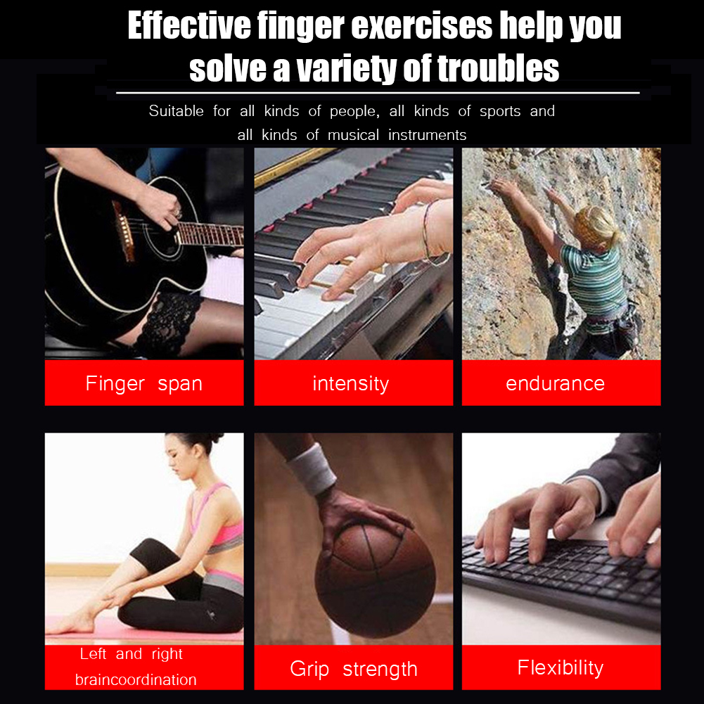 Silicone Hand Gripper Arthritis Hand Grip Wrist Stretcher Finger Exercise Tension Ring Strength Trainer Device